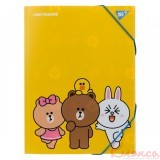 Папка YES Line Friends A4 на гумці, 492098